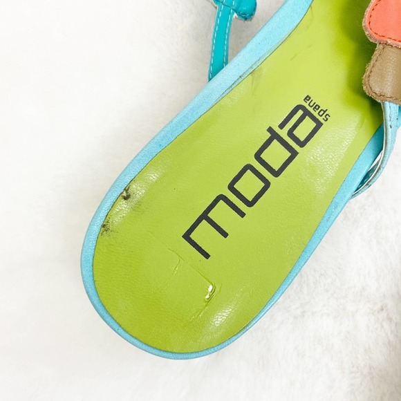 Moda Spana Heeled Flip Flop Toe Sandals 8.5 - Picture 7 of 7